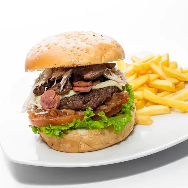 HAMBURGUESA ELMER GRUN + PAPA A A FRANCESA